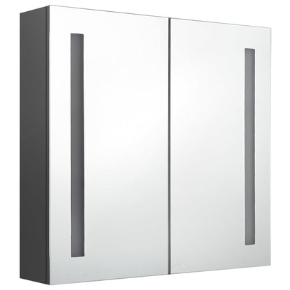 LED Bathroom Mirror Cabinet Grey 62x14x60 cm - Bend