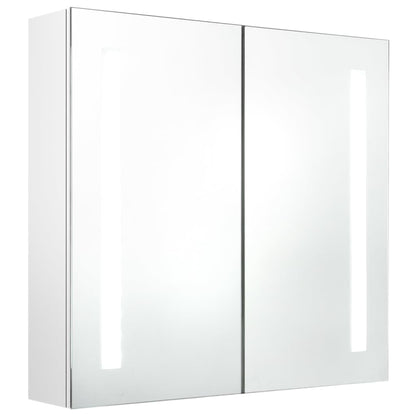 LED Bathroom Mirror Cabinet Shining White 62x14x60 cm - Bend