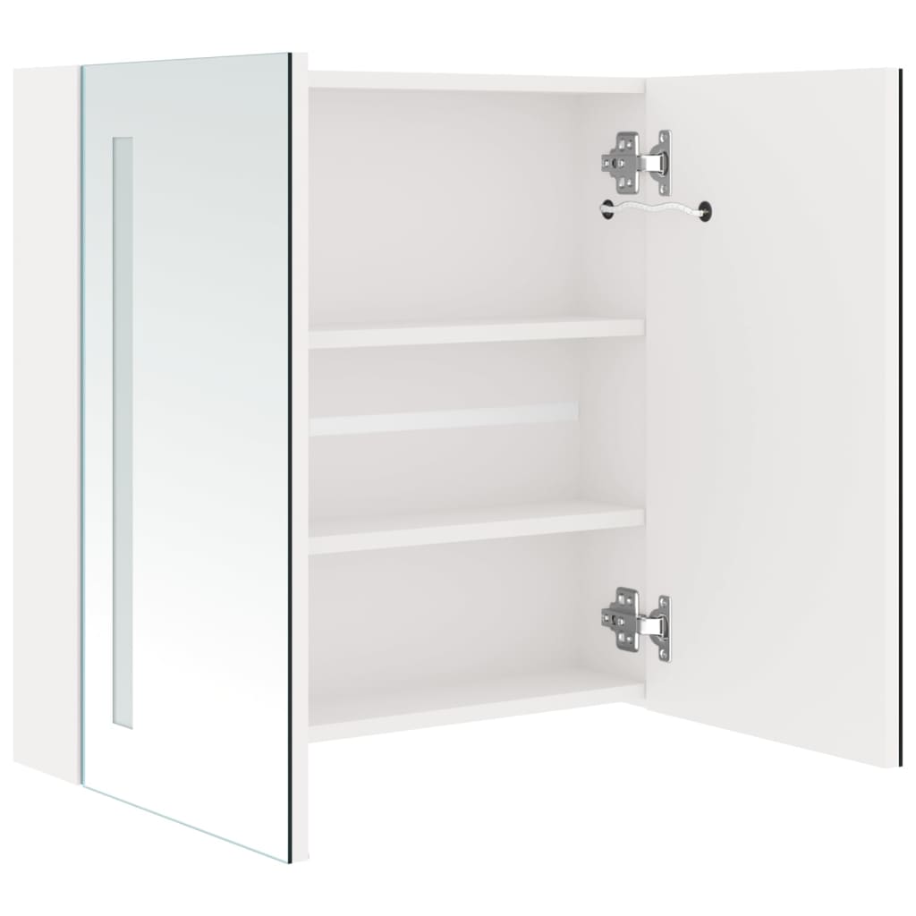 LED Bathroom Mirror Cabinet Shining White 62x14x60 cm - Bend