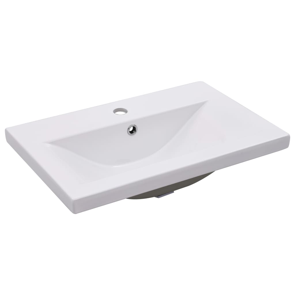 Sink Cabinet with Built-in Basin Concrete Grey Engineered Wood - Bend