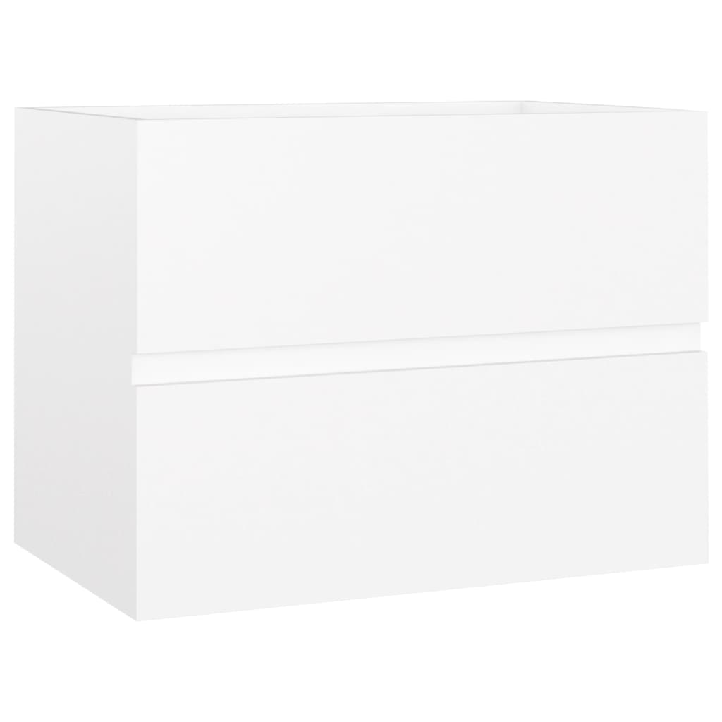 Bathroom Furniture Set White Engineered Wood