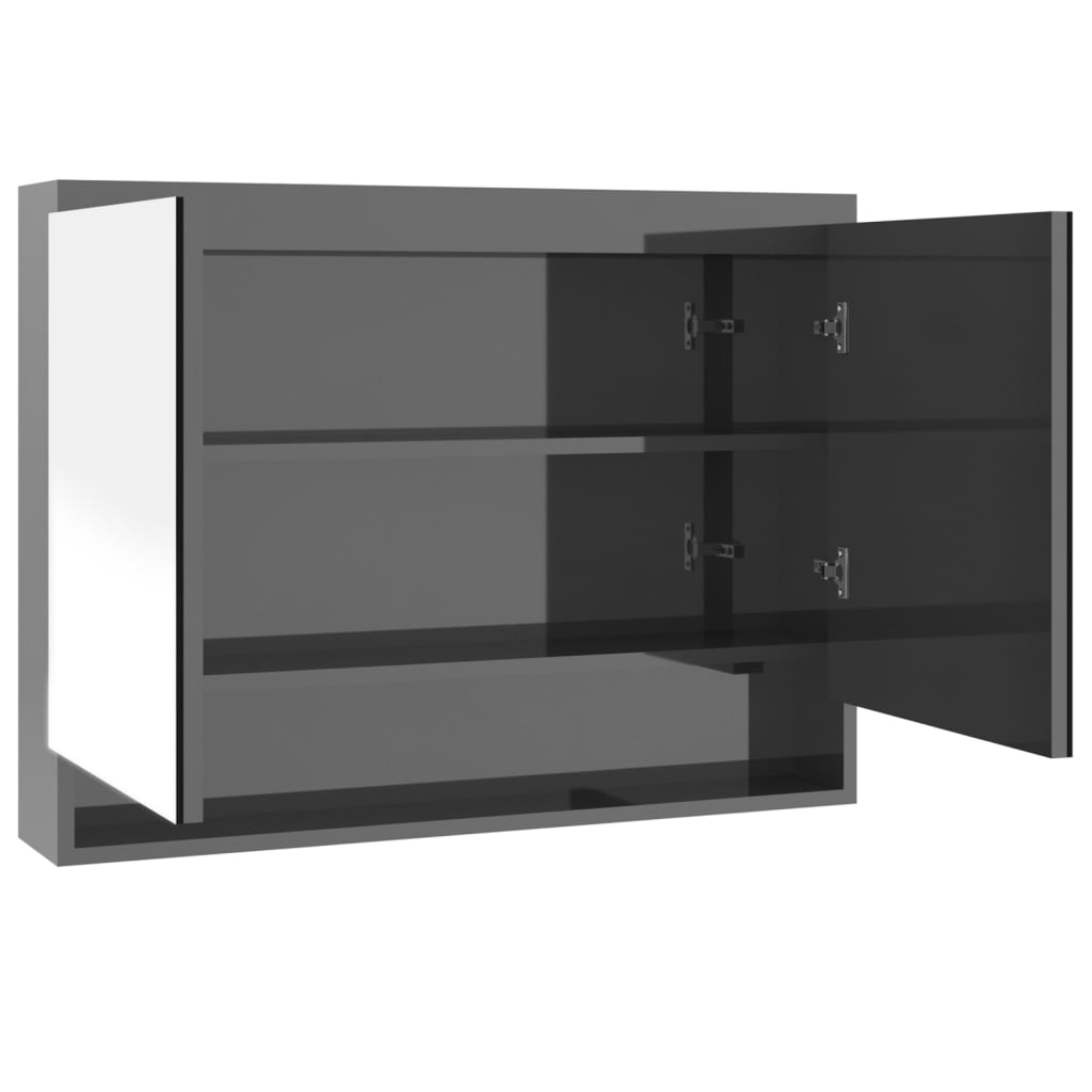 Bathroom Mirror Cabinet 80x15x60 cm MDF - Various Finishes - Bend