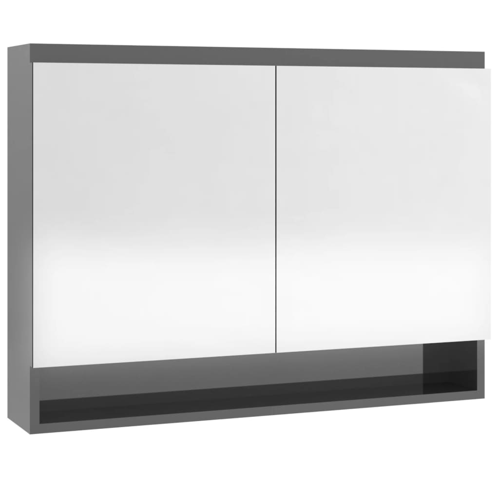 Bathroom Mirror Cabinet 80x15x60 cm MDF - Various Finishes - Bend