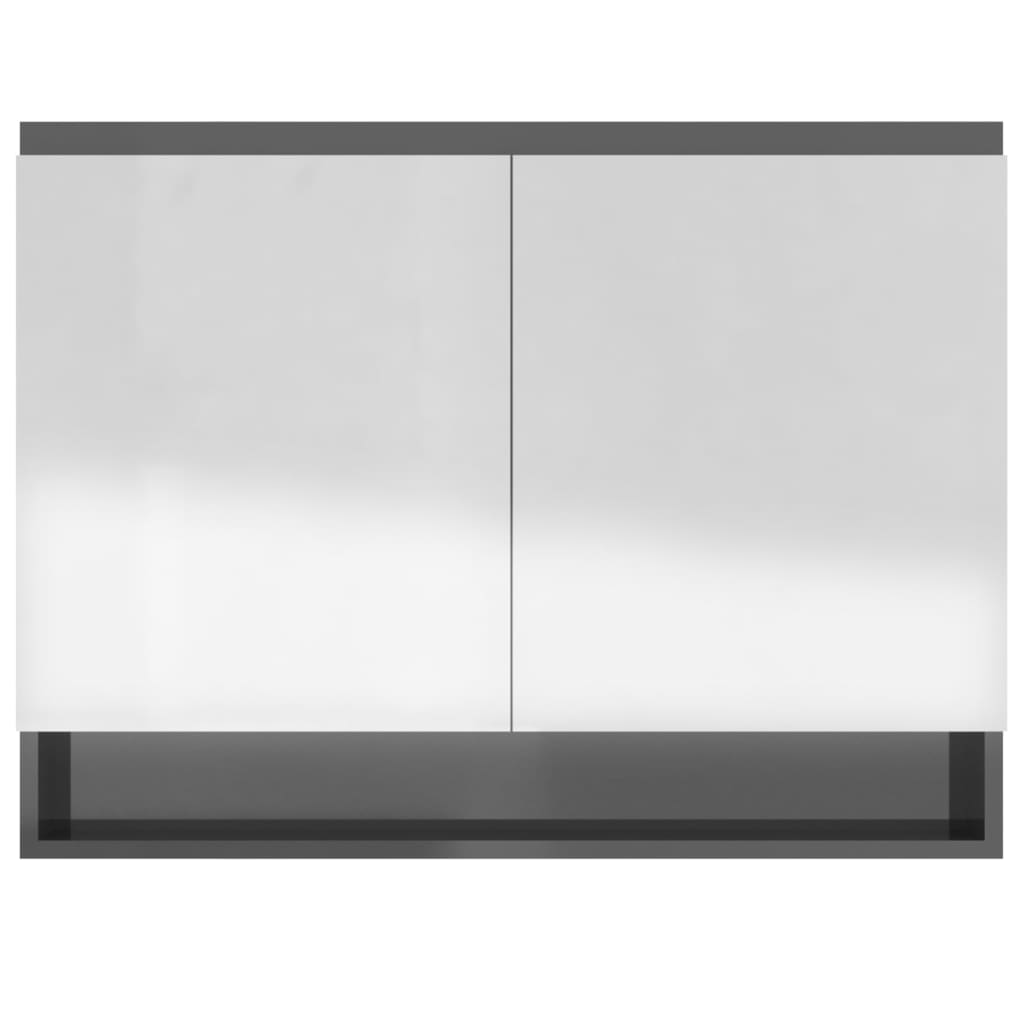 Bathroom Mirror Cabinet 80x15x60 cm MDF - Various Finishes - Bend