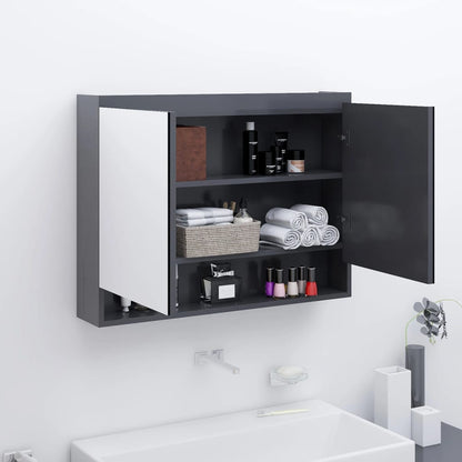 Bathroom Mirror Cabinet 80x15x60 cm MDF - Various Finishes - Bend