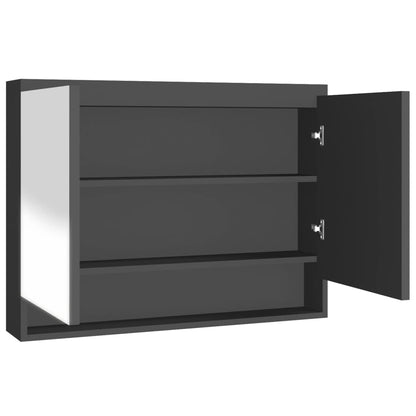 Bathroom Mirror Cabinet 80x15x60 cm MDF - Various Finishes - Bend