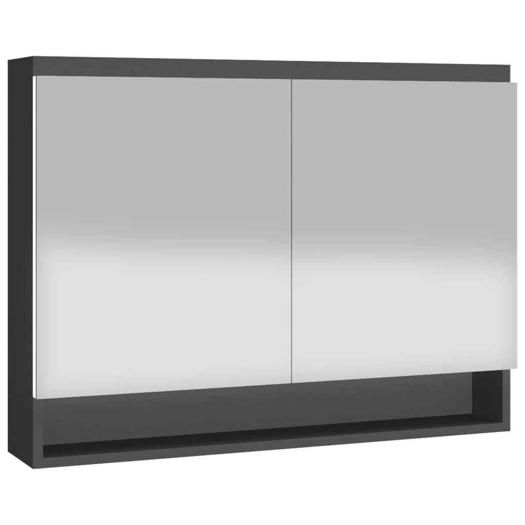Bathroom Mirror Cabinet 80x15x60 cm MDF - Various Finishes - Bend