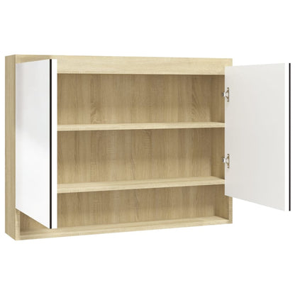 Bathroom Mirror Cabinet 80x15x60 cm MDF - Various Finishes - Bend