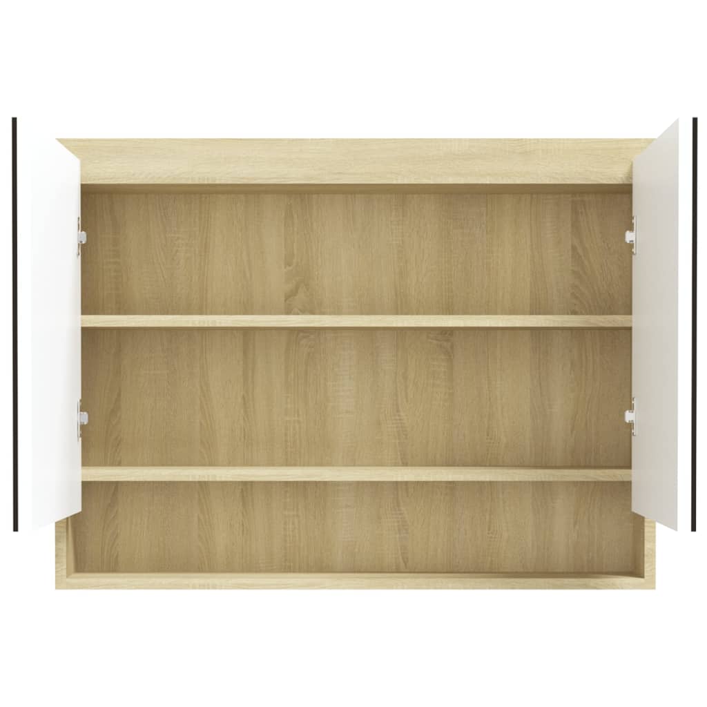Bathroom Mirror Cabinet 80x15x60 cm MDF - Various Finishes - Bend