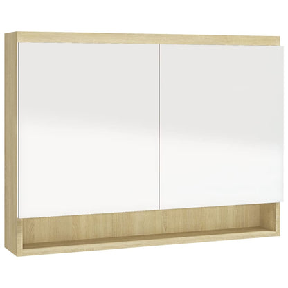 Bathroom Mirror Cabinet 80x15x60 cm MDF - Various Finishes - Bend