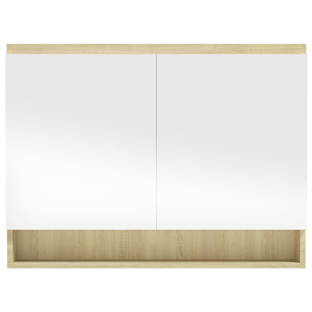 Bathroom Mirror Cabinet 80x15x60 cm MDF - Various Finishes - Bend