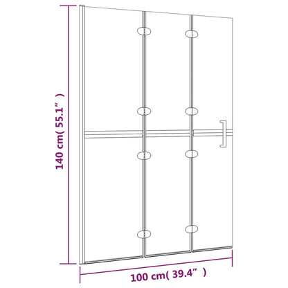 Folding Shower Screen with Safety Glass - Bend