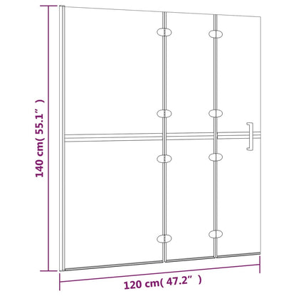 Folding Shower Screen with Safety Glass - Bend