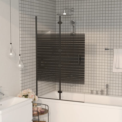 Folding Shower Enclosure ESG 80x140 cm Black