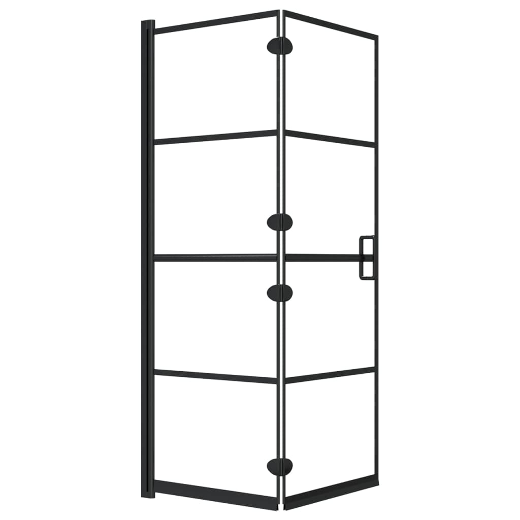 Folding Shower Enclosure ESG 100x140 cm Black - Bend