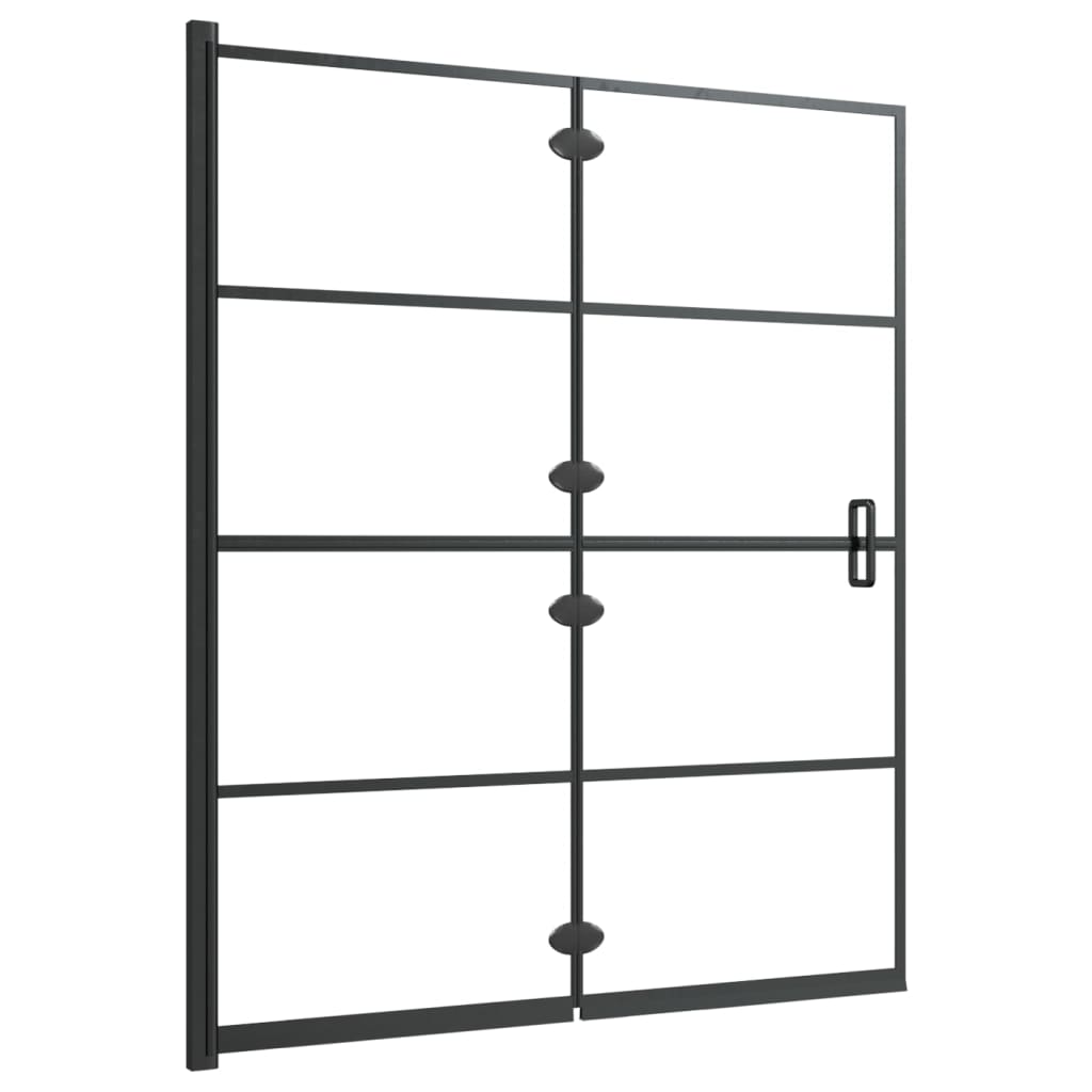 Folding Shower Enclosure ESG 120x140 cm Black - Bend