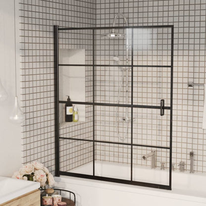 Shower Enclosure ESG 116x140 cm Black