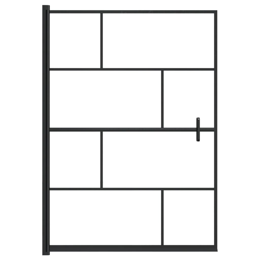 Shower Enclosure ESG 100x140 cm Black