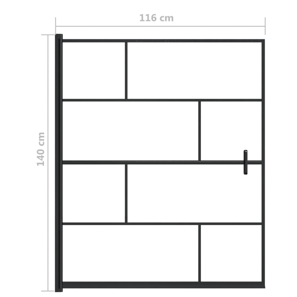 Shower Enclosure ESG 116x140 cm Black - Bend