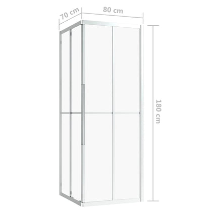 Shower Cabin ESG 80x70x180 cm