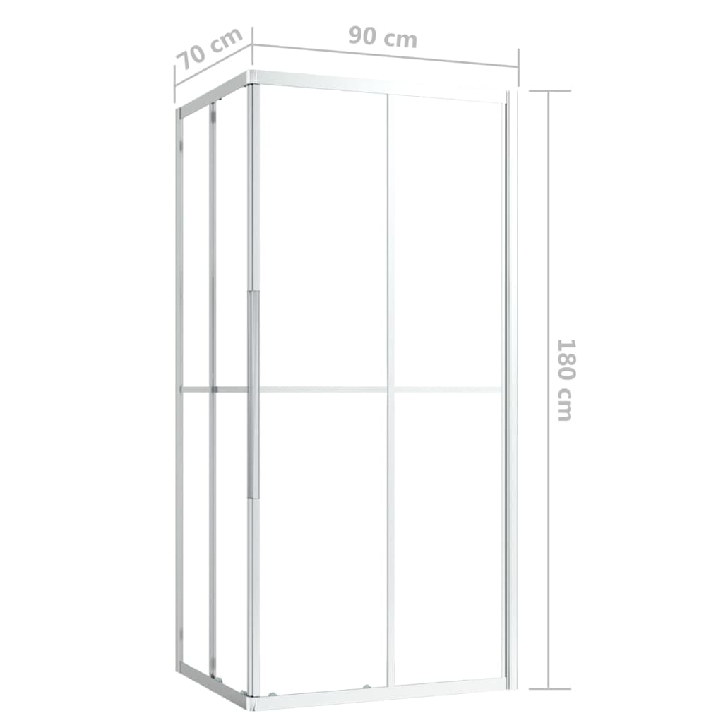 Shower Cabin ESG 90x70x180 cm - Bend