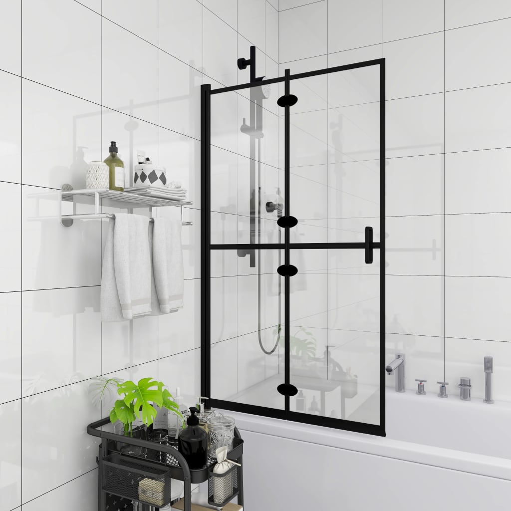 Folding Shower Enclosure ESG 80x140 cm Black - Bend