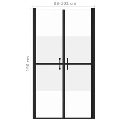 Shower Door Half Frosted ESG (98-101)x190 cm