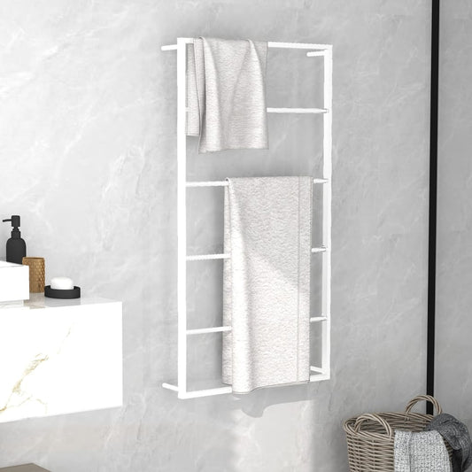 White Steel Towel Holder - Bend