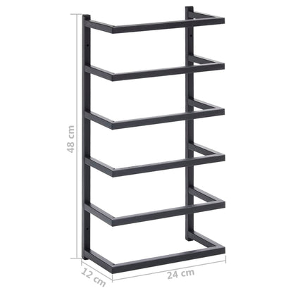 Black Steel Towel Holder - Bend