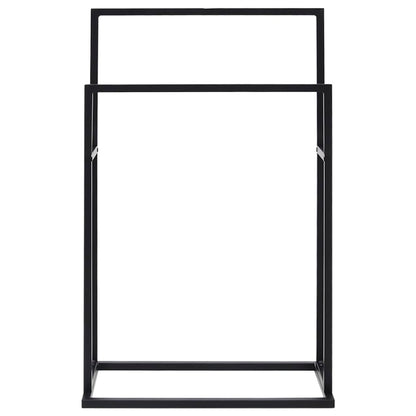 Freestanding Towel Rack Black 48x24x78.5 cm Iron