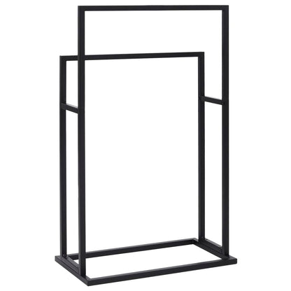 Freestanding Towel Rack Black 48x24x78.5 cm Iron