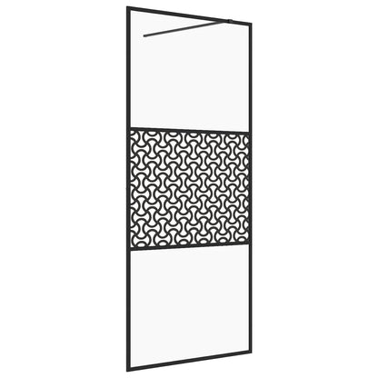 Walk-in Shower Wall with Clear ESG Glass 80x195 cm Black - Bend