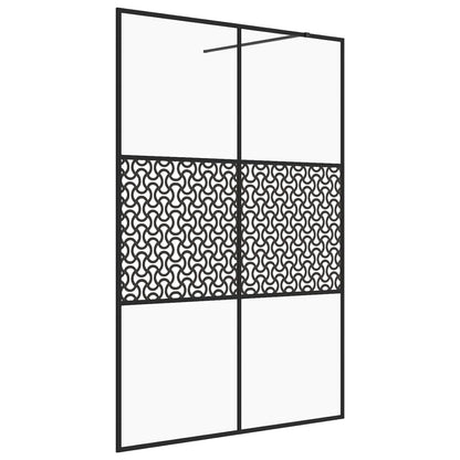 Walk-in Shower Wall with Clear ESG Glass 140x195 cm Black - Bend