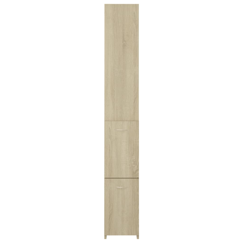 Bathroom Cabinet Sonoma Oak 25x26.5x170 cm Engineered Wood