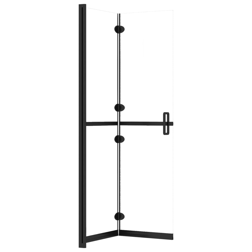 Space-Saving Foldable Shower Screen in Clear Glass - Bend