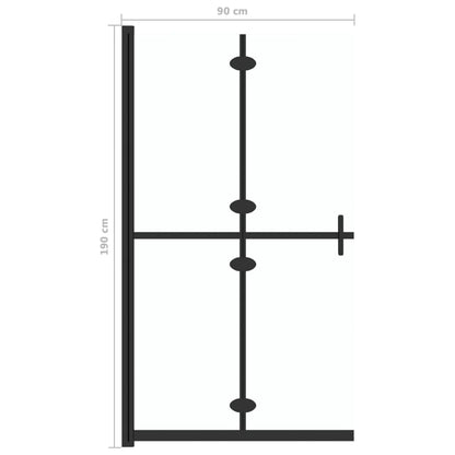 Space-Saving Foldable Shower Screen in Clear Glass - Bend