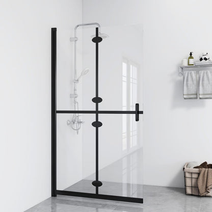 Space-Saving Foldable Shower Screen in Clear Glass - Bend