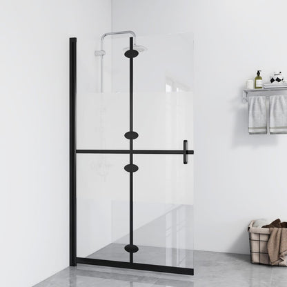 Folding Walk-in Shower Screen with Frosted Glass - Bend