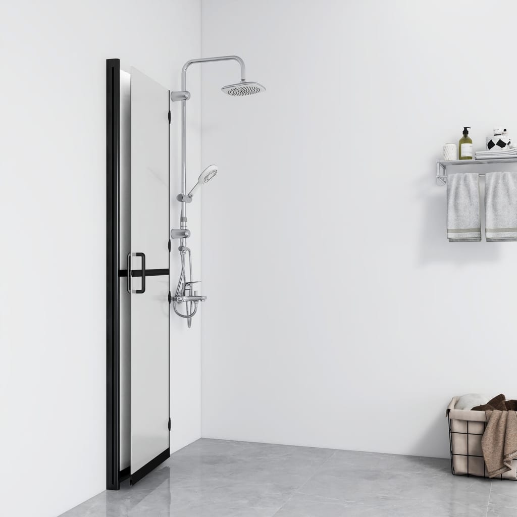 Foldable Walk-in Shower Wall Frosted ESG Glass 70x190 cm - Bend