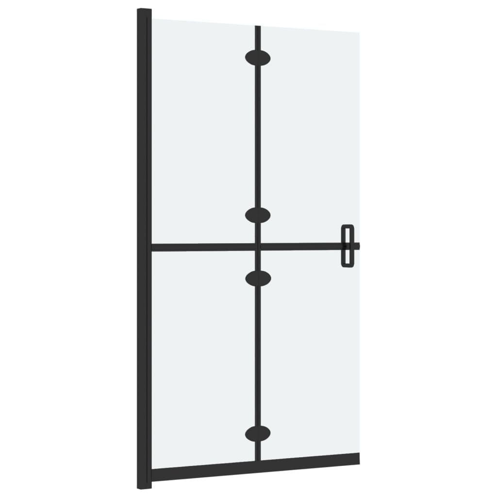 Foldable Walk-in Shower Wall with Frosted ESG Glass Panels - Bend