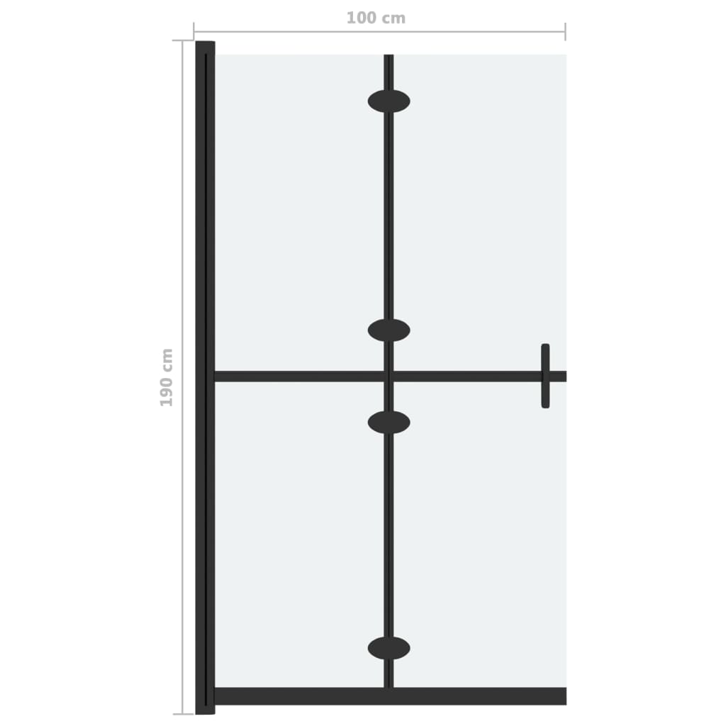 Foldable Walk-in Shower Wall with Frosted ESG Glass Panels - Bend