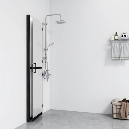 Foldable Walk-in Shower Wall Frosted ESG Glass for Space-Saving Style