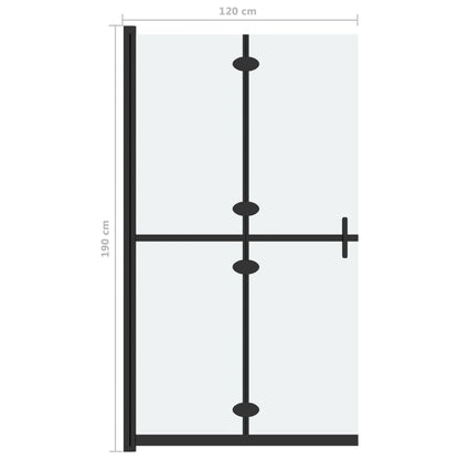 Foldable Walk-in Shower Wall Frosted ESG Glass for Space-Saving Style