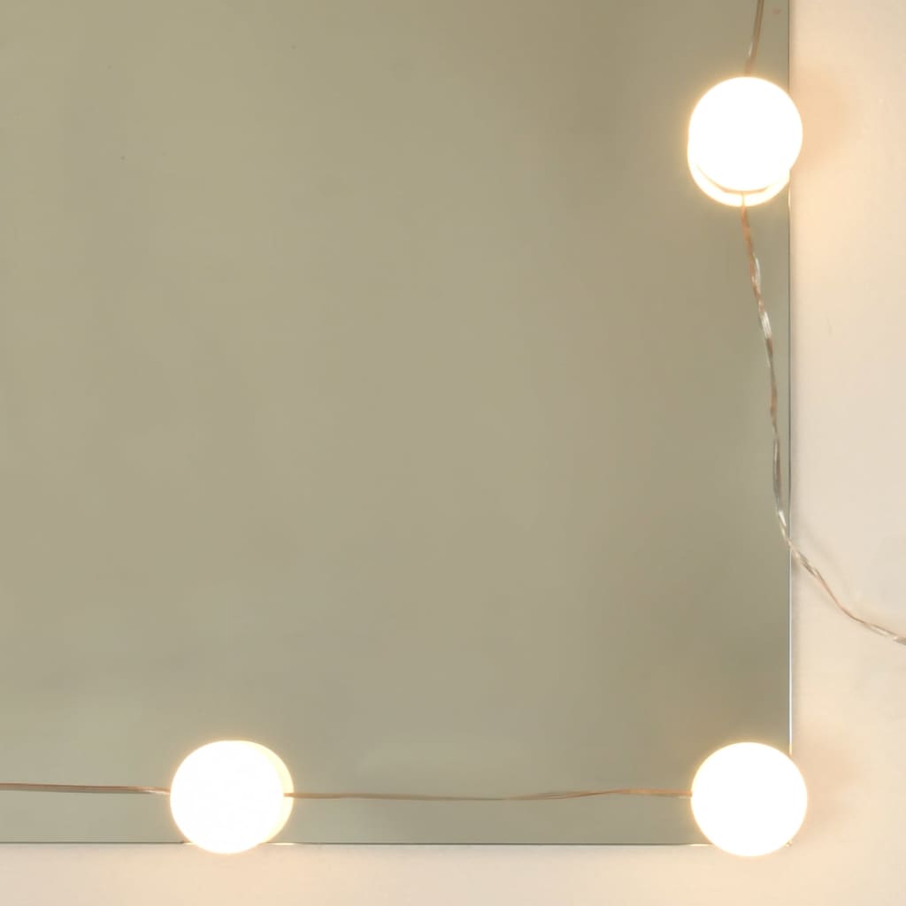 Mirror Cabinet with LED White 91x15x76.5 cm