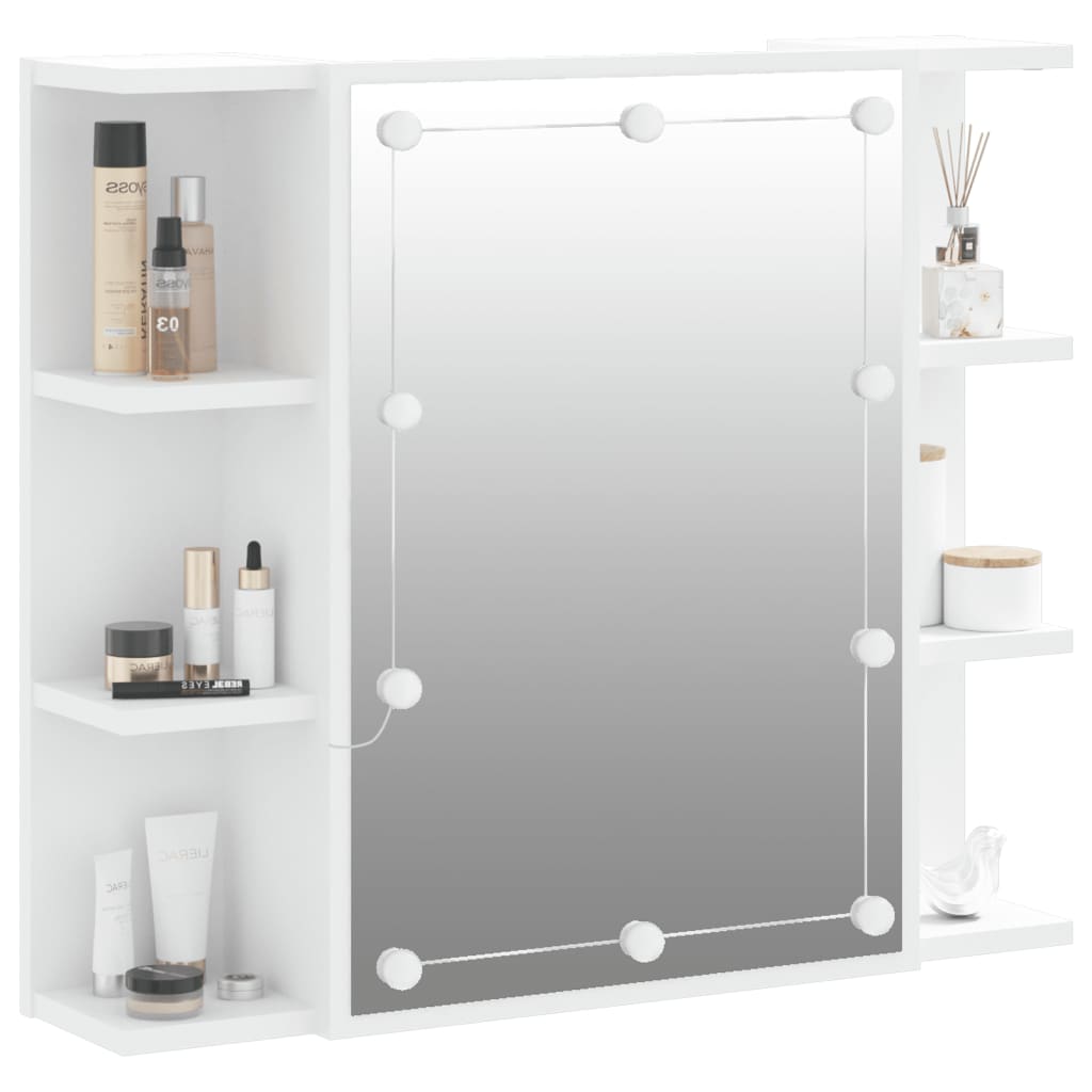 Mirror Cabinet with LED White 70x16.5x60 cm - Bend