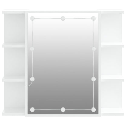 Mirror Cabinet with LED White 70x16.5x60 cm - Bend