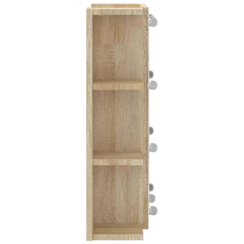 Mirror Cabinet with LED Sonoma Oak 70x16.5x60 cm - Bend