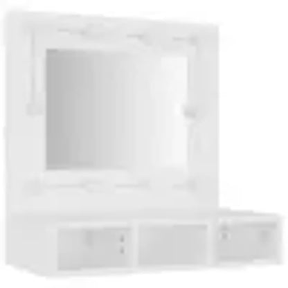 Mirror Cabinet with LED White 60x31.5x62 cm - Bend