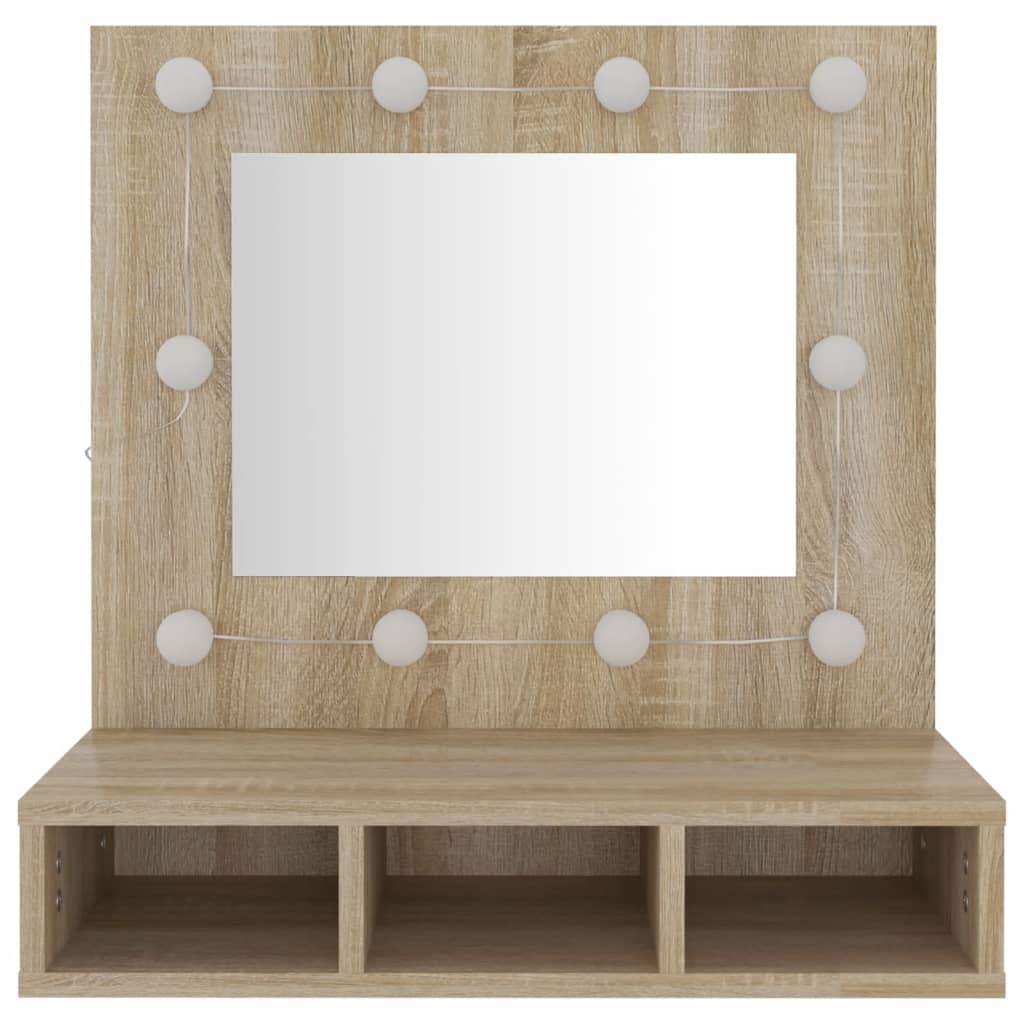 Mirror Cabinet with LED Sonoma Oak 60x31.5x62 cm - Bend