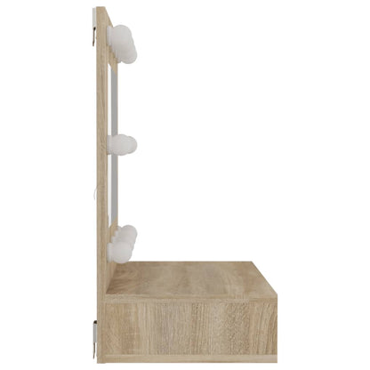 Mirror Cabinet with LED Sonoma Oak 60x31.5x62 cm - Bend